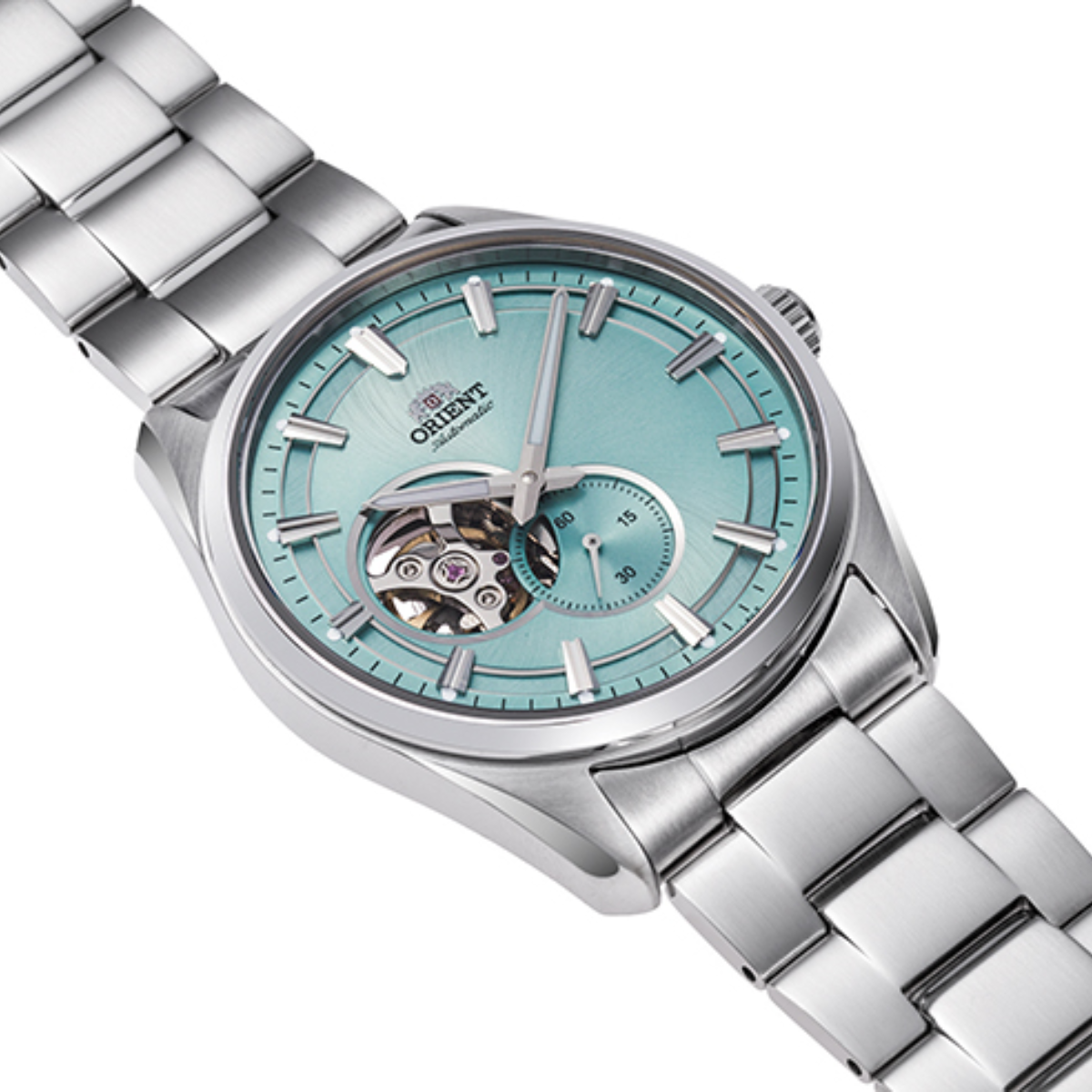 Orient Classic Contemporary RA-AR0009L Semi Skeleton Teal Blue Dial Automatic Watch