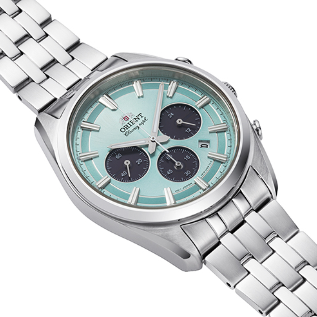 Orient Contemporary RA-TX0304L Solar Chronograph Ice Blue Panda Dial Gents Watch