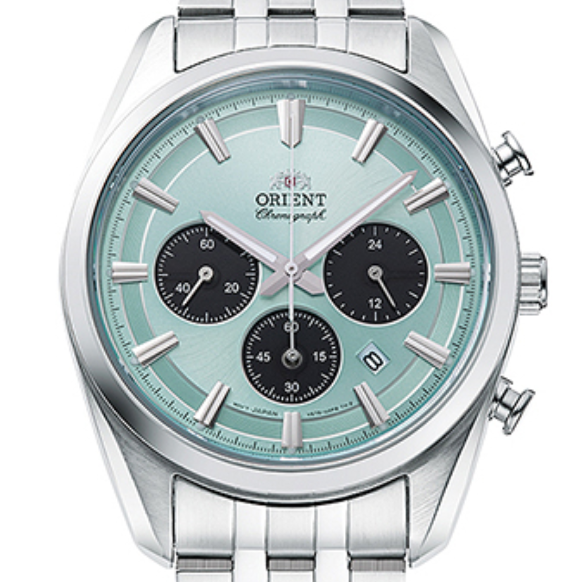 Orient Contemporary RA-TX0304L Solar Chronograph Ice Blue Panda Dial Gents Watch