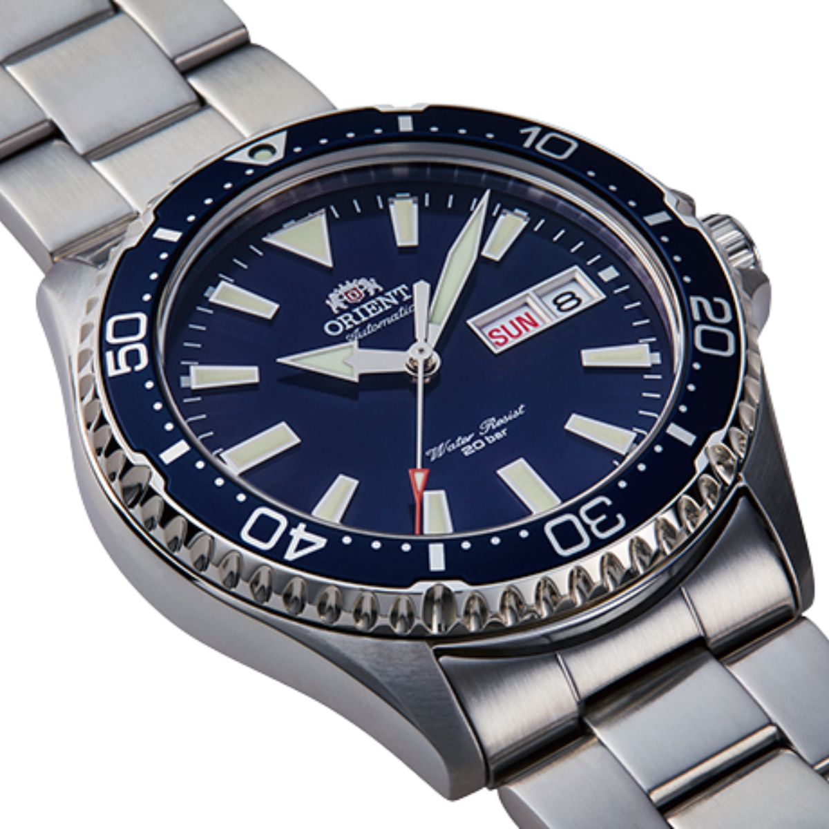 Orient Mako 3 Sports RN-AA0002L Mechanical Blue Dial Diving Mens Watch