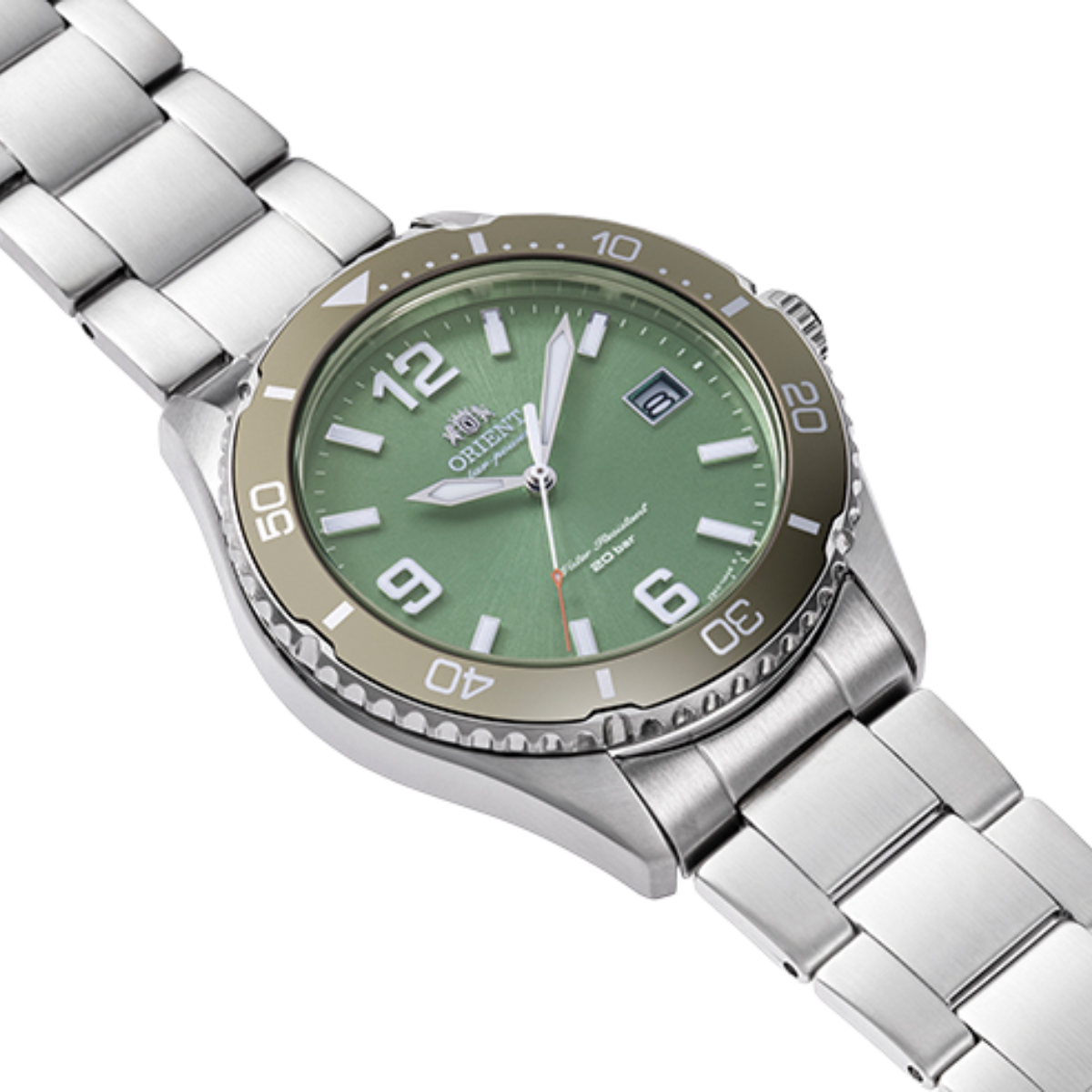 Orient Mako 40 RN-WJ0001E Solar JDM Green Dial Divers Mens Watch