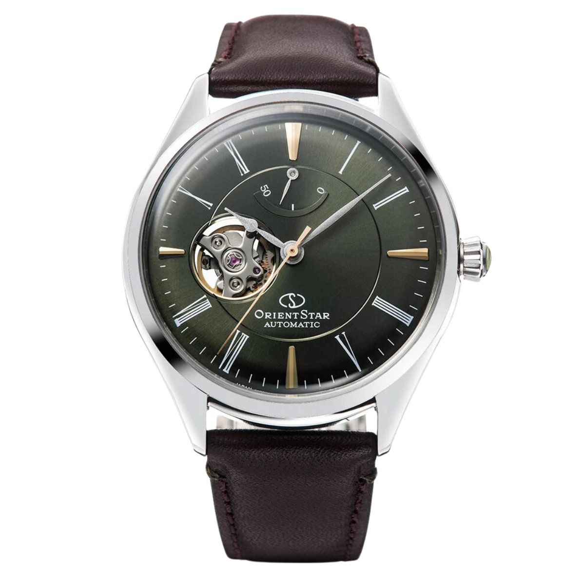 Orient Star Classic RK-AT0202E Automatic Semi-Skeleton Green Dial Watch