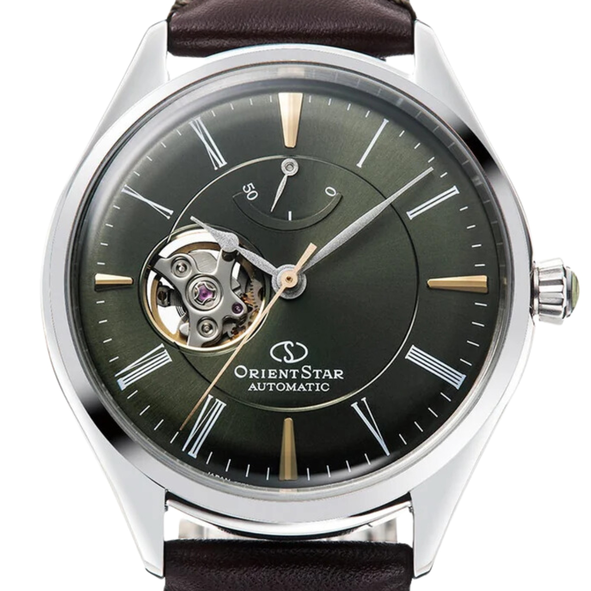 Orient Star Classic RK-AT0202E Automatic Semi-Skeleton Green Dial Watch