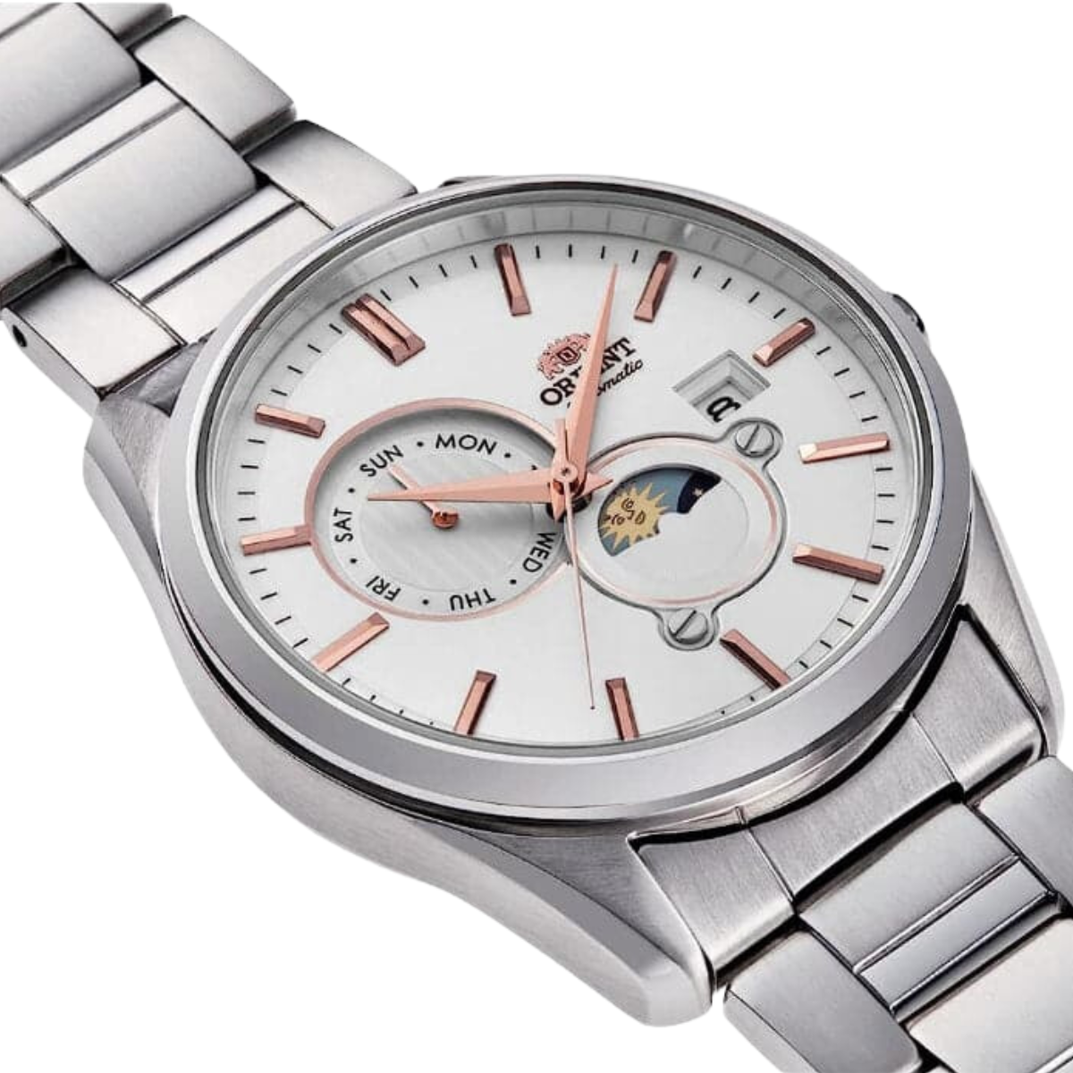 Orient RA-AK0306S RA-AK0306S10B Moonphase Automatic White Dial Men's Watch