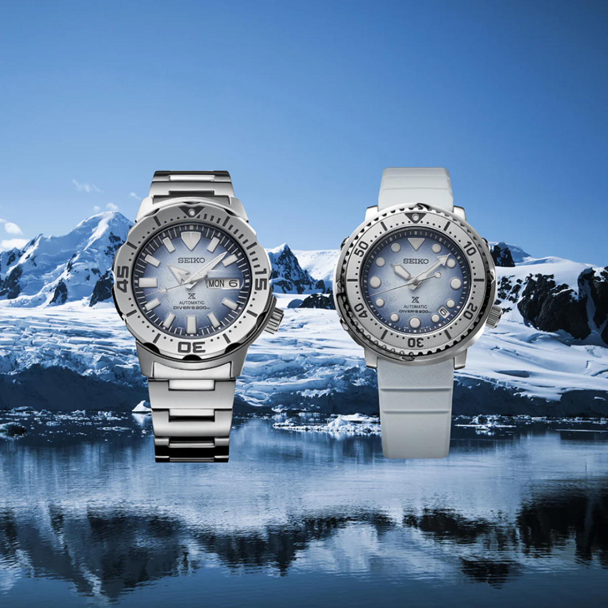 Seiko Prospex Antartica Monster SRPG59K1 SRPG59K SRPG59 Save the Ocean Blue Dial Watch