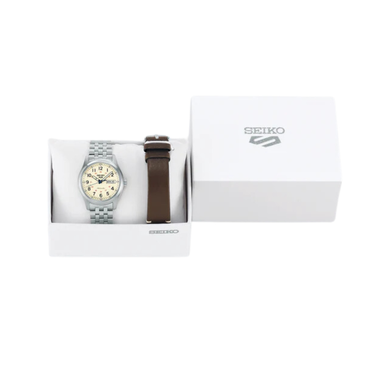 Seiko 5 Sports Laurel SRPK41K1 SRPK41 SRPK41K Limited Edition White Dial Watch (PRE-ORDER) - Skywatches