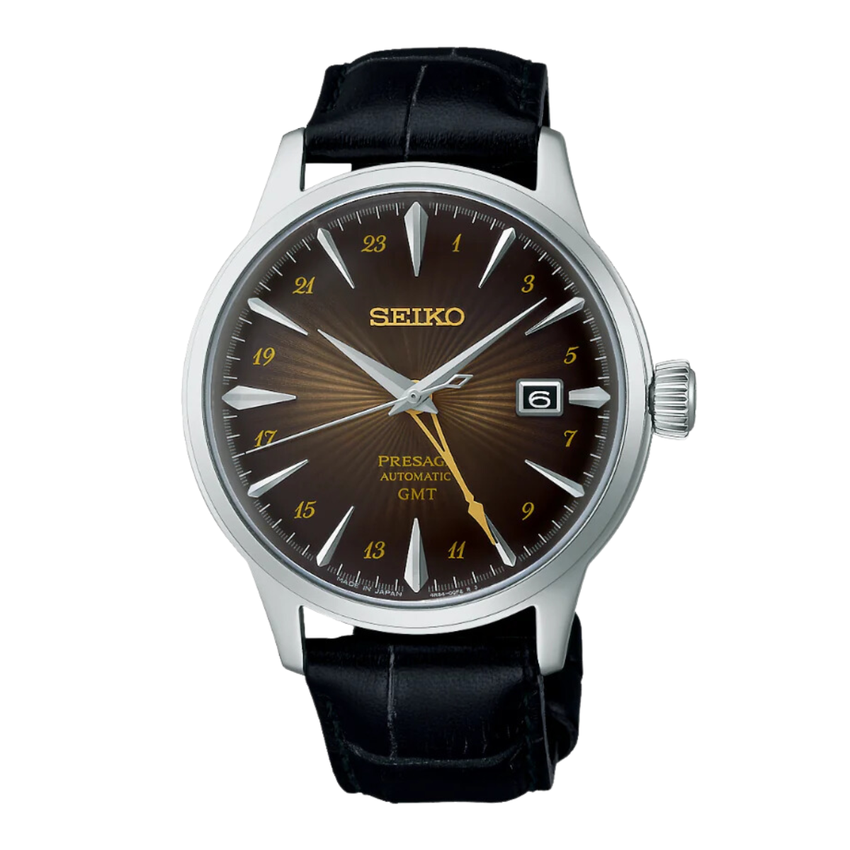 Seiko SSK039J SSK039J1 SSK039 Presage Automatic Cocktail Time GMT Rusty Nail Watch