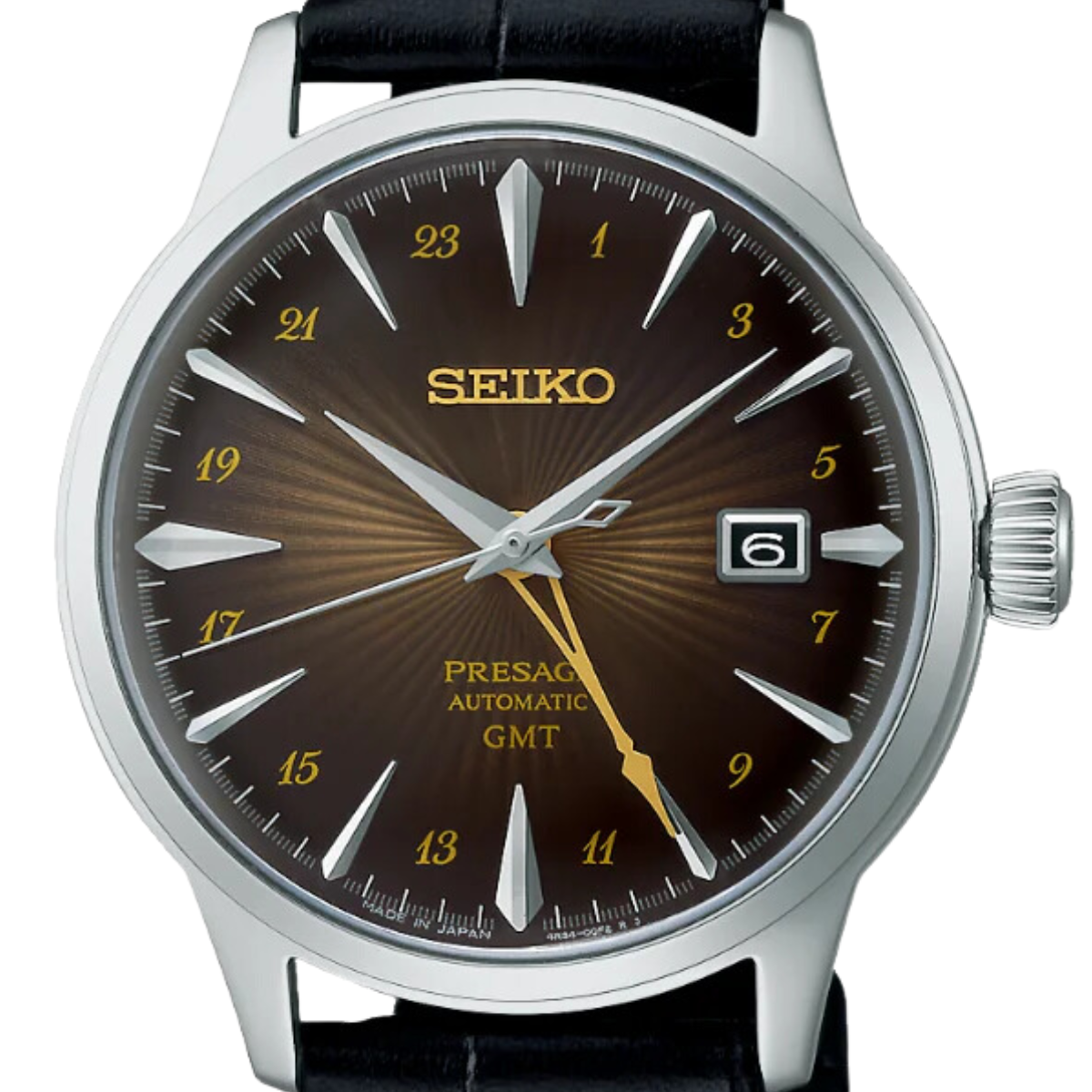 Seiko SSK039J SSK039J1 SSK039 Presage Automatic Cocktail Time GMT Rusty Nail Watch