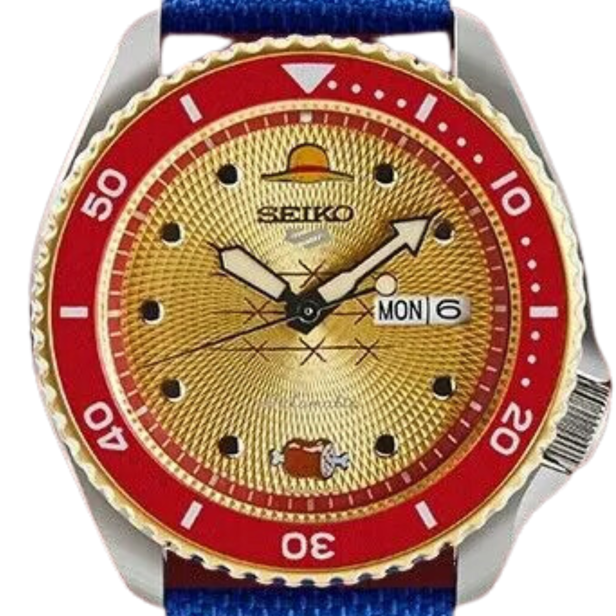 Seiko 5 Sports One-Piece LUFFY SRPF60 SRPF60K1 SRPF60K Limited Edition Gold Dial Watch