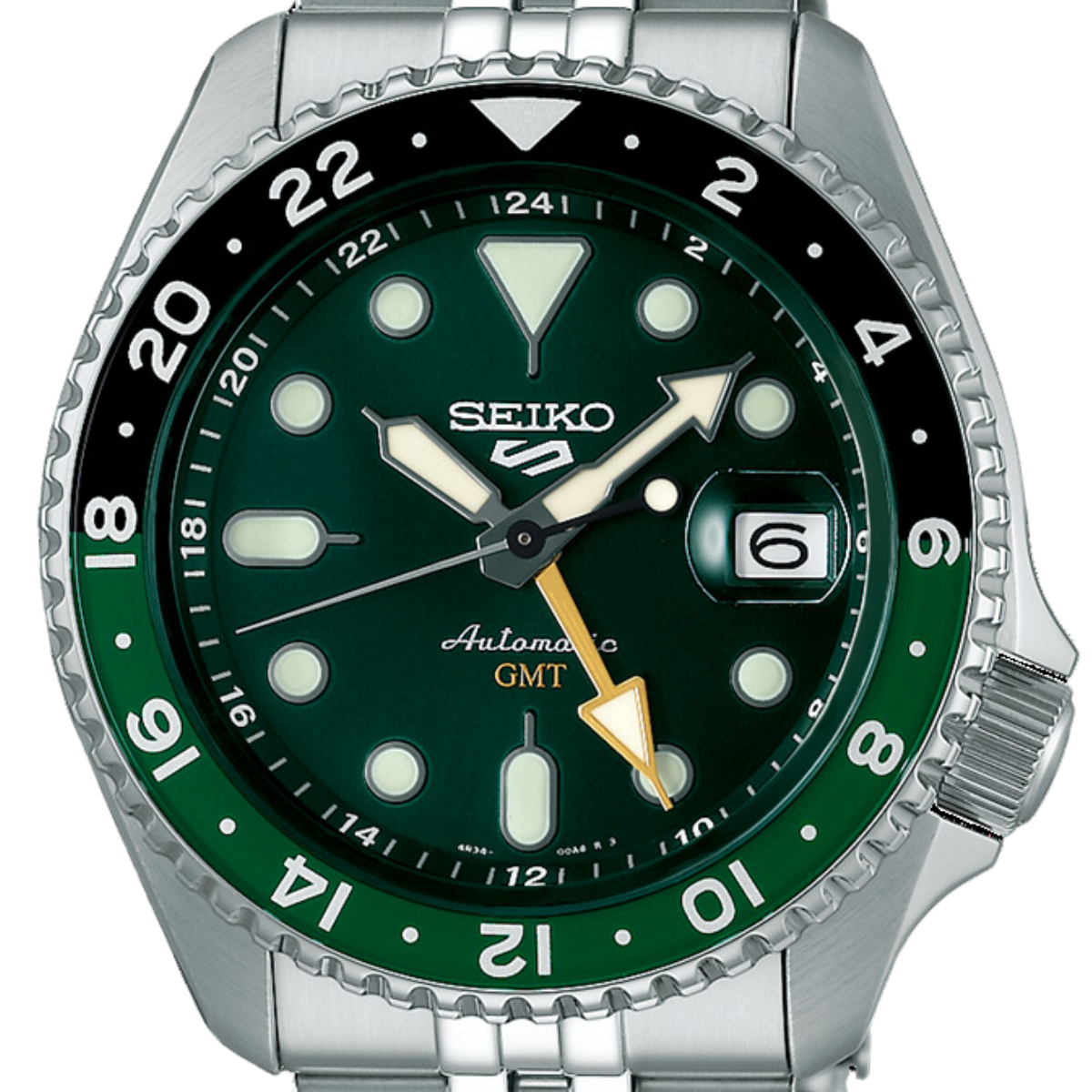 Seiko 5 Sports SKX Series Automatic GMT SSK035K1 SSK035 SSK035K Green Dial Watch