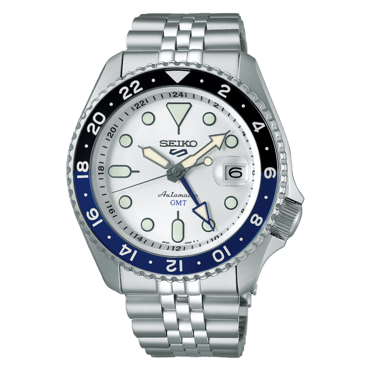 Seiko 5 Sports SKX Series Automatic GMT SSK033K1 SSK033 SSK033K White Dial Watch