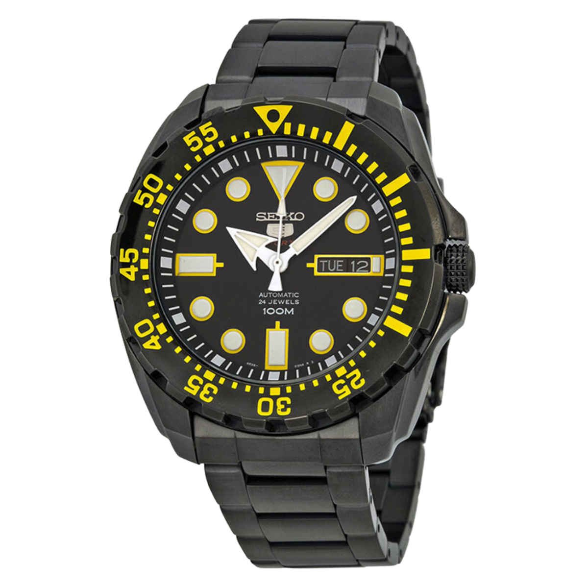 Seiko 5 Sports SRP607K1 SRP607 SRP607K Men's Automatic Black IP Watch