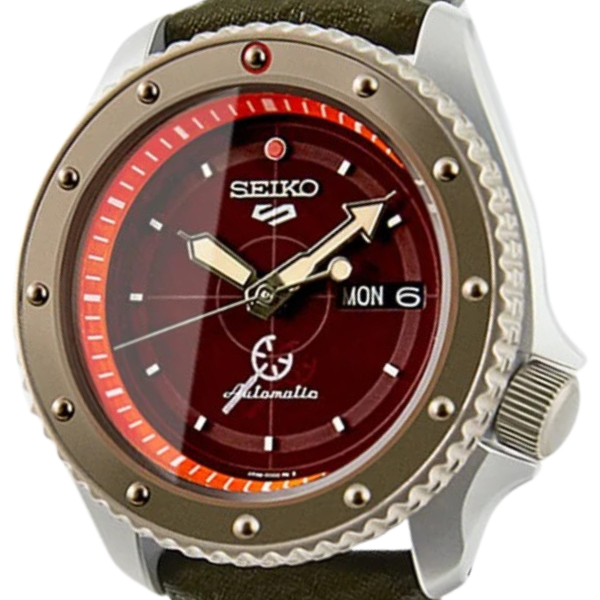 Seiko 5 Sports One-Piece USOPP SRPF59K SRPF59K1 SRPF59 Limited Edition Red Dial Watch