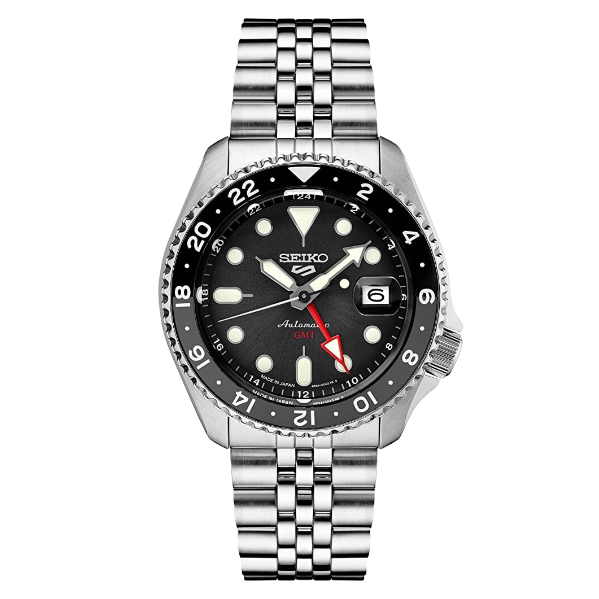 Seiko 5 Sports SKX Style GMT SSK001J1 SSK001J SSK001 Black Dial Automatic Watch