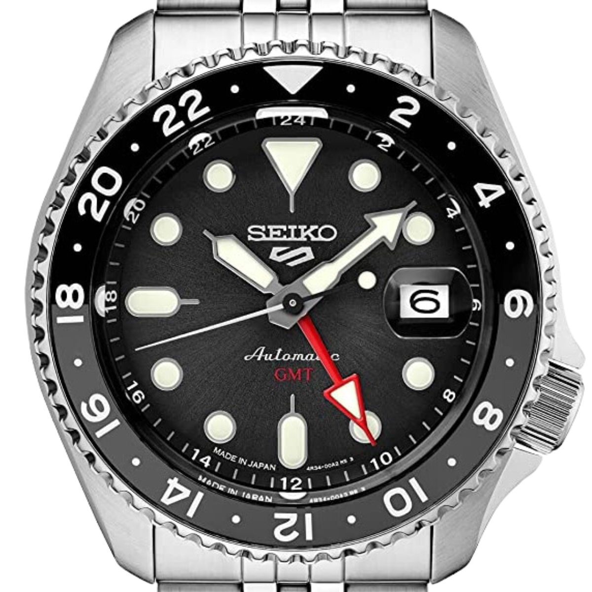 Seiko 5 Sports SKX Style GMT SSK001J1 SSK001J SSK001 Black Dial Automatic Watch