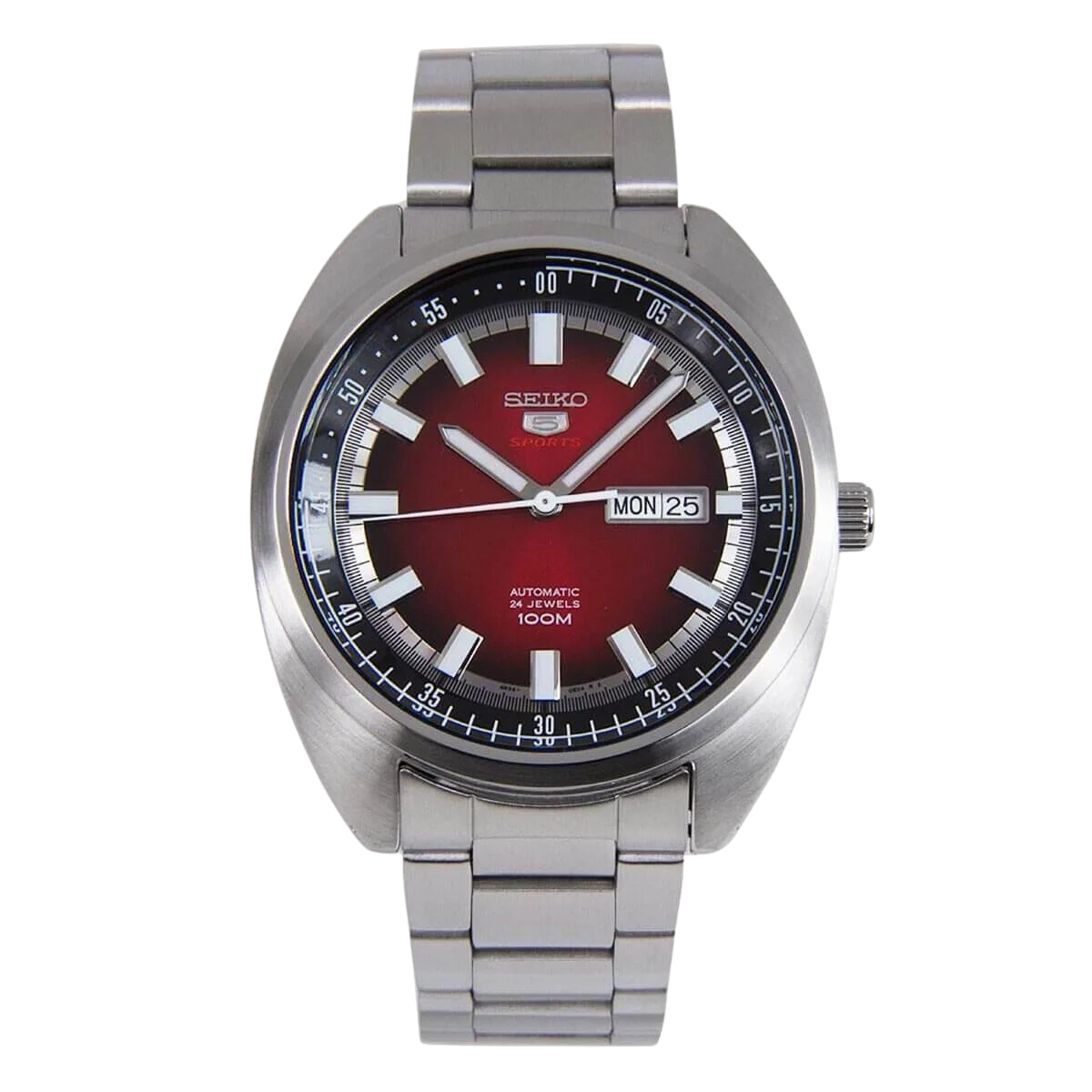 Seiko 5 Sports Turtle Red Dial SRPB17K SRPB17K1 SRPB17 24 Jewels Automatic Watch