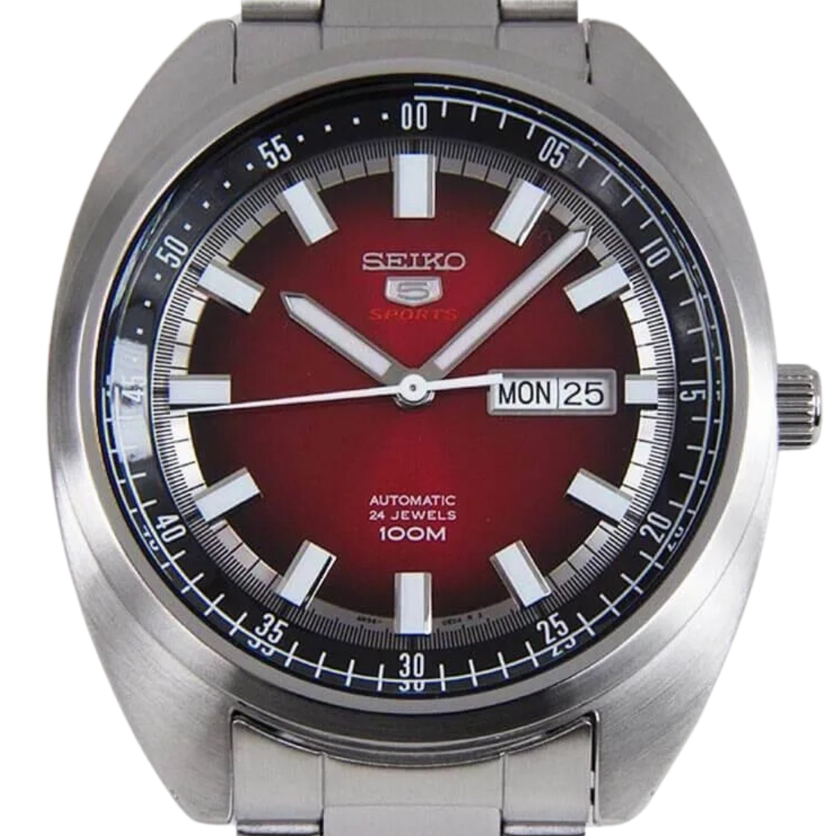 Seiko 5 Sports Turtle Red Dial SRPB17K SRPB17K1 SRPB17 24 Jewels Automatic Watch