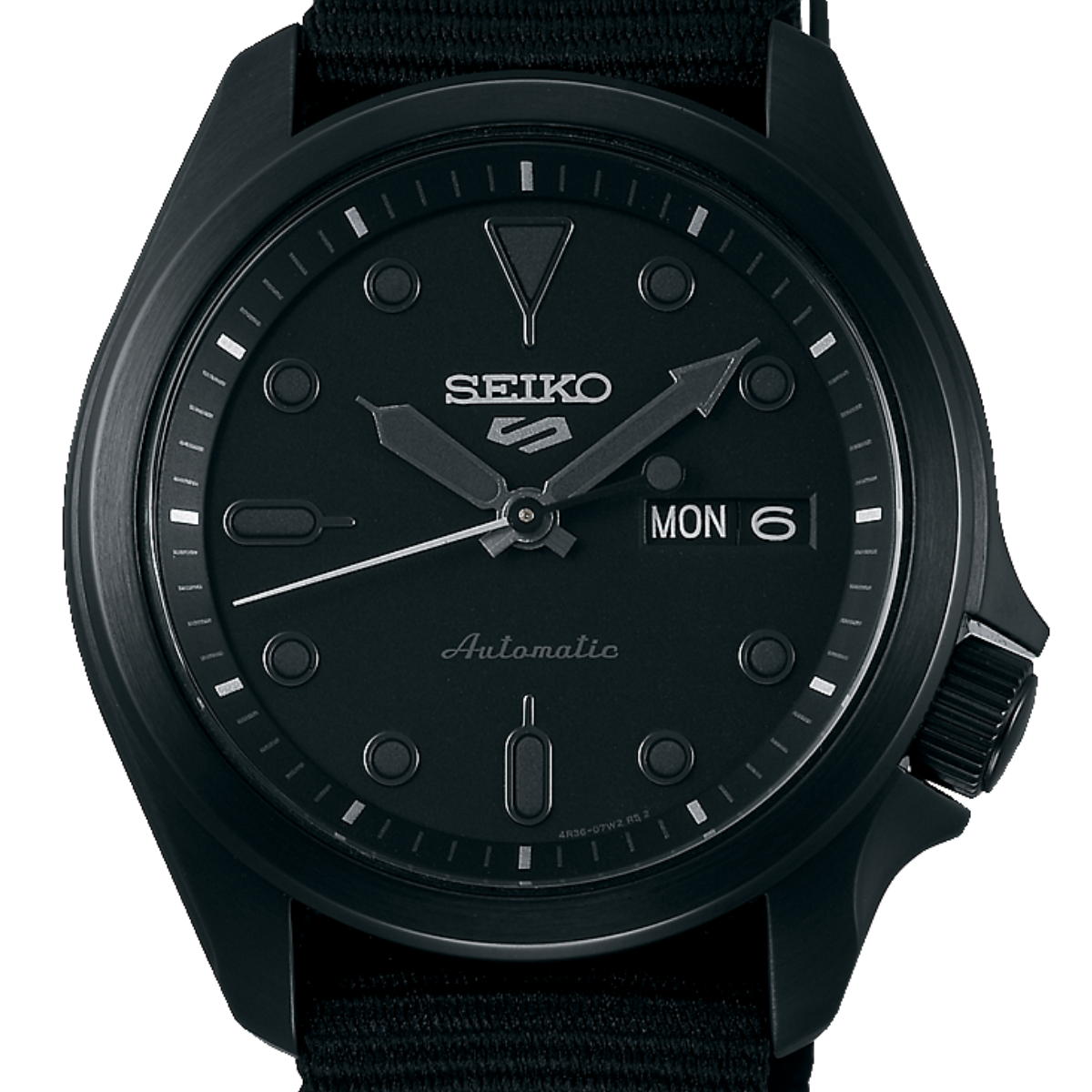 Seiko 5 Sports Black Nylon Watch SRPE69K1 SRPE69 SRPE69K