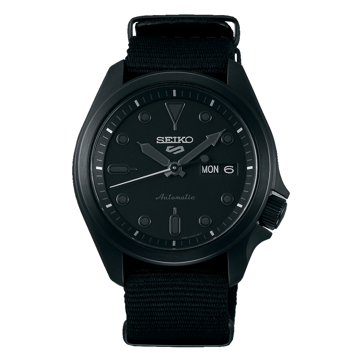 Seiko 5 Sports Black Nylon Watch SRPE69K1 SRPE69 SRPE69K