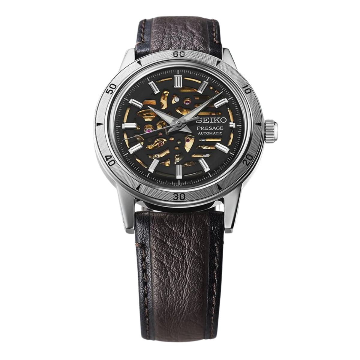 Seiko Presage Style60's  SSA461J SSA461J1 SSA461 Elegant Yet Rugged Biker Style Mens Watch