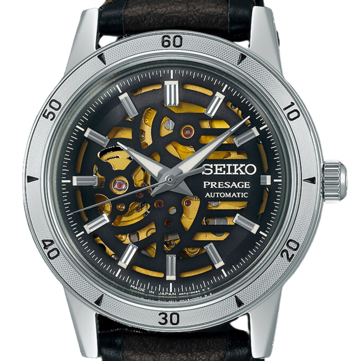 Seiko Presage Style60's  SSA461J SSA461J1 SSA461 Elegant Yet Rugged Biker Style Mens Watch