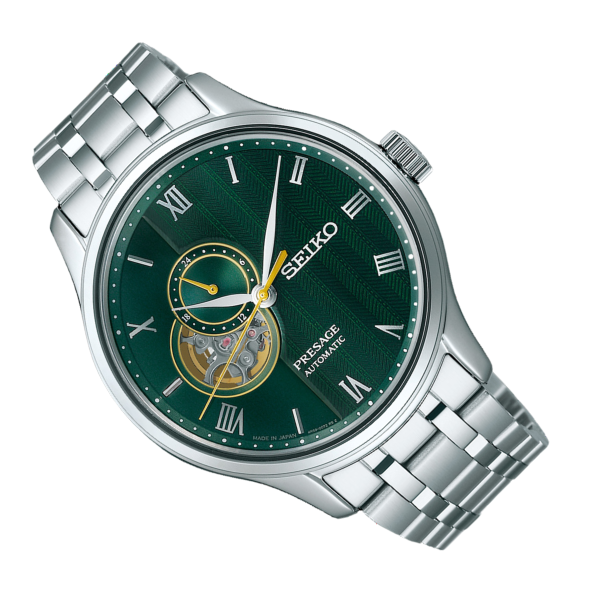 Seiko Presage "Japanese Zen Garden" SSA463J1 SSA463 SSA463J Men's Green Dial Watch