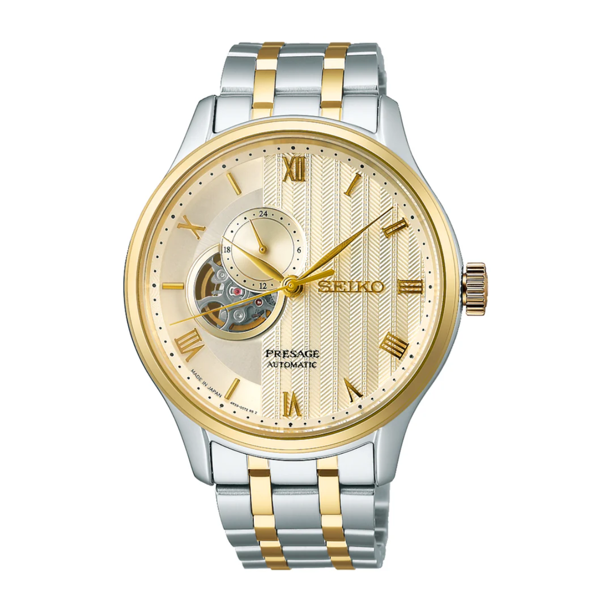 Seiko Presage SSA464J1 SSA464 SSA464J "Japanese Zen Garden" Gold-Tone Sand Men Watch - Gold Dial