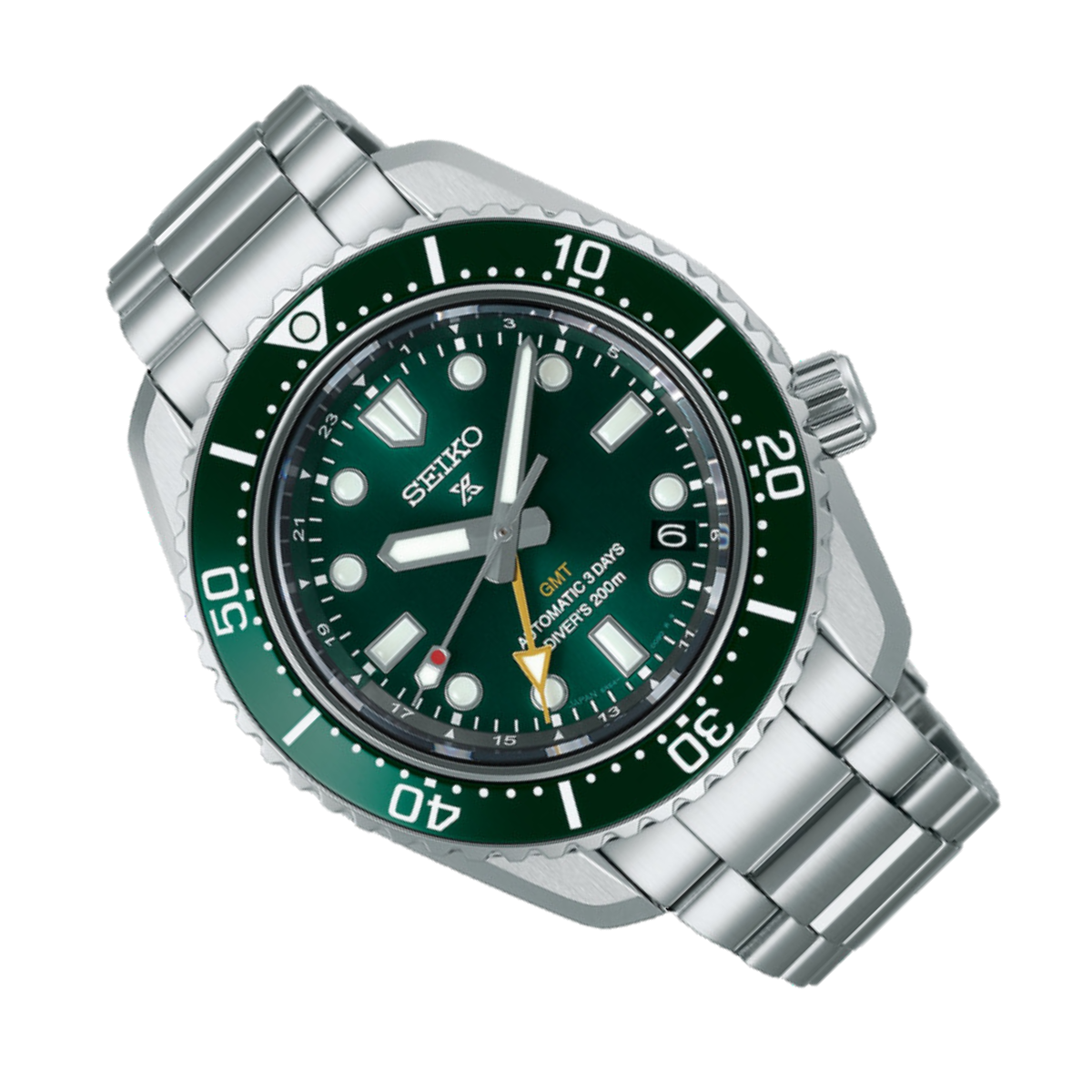 Seiko Prospex GMT SBEJ009 Scuba Divers 200m Automatic Green Dial Mens Watch