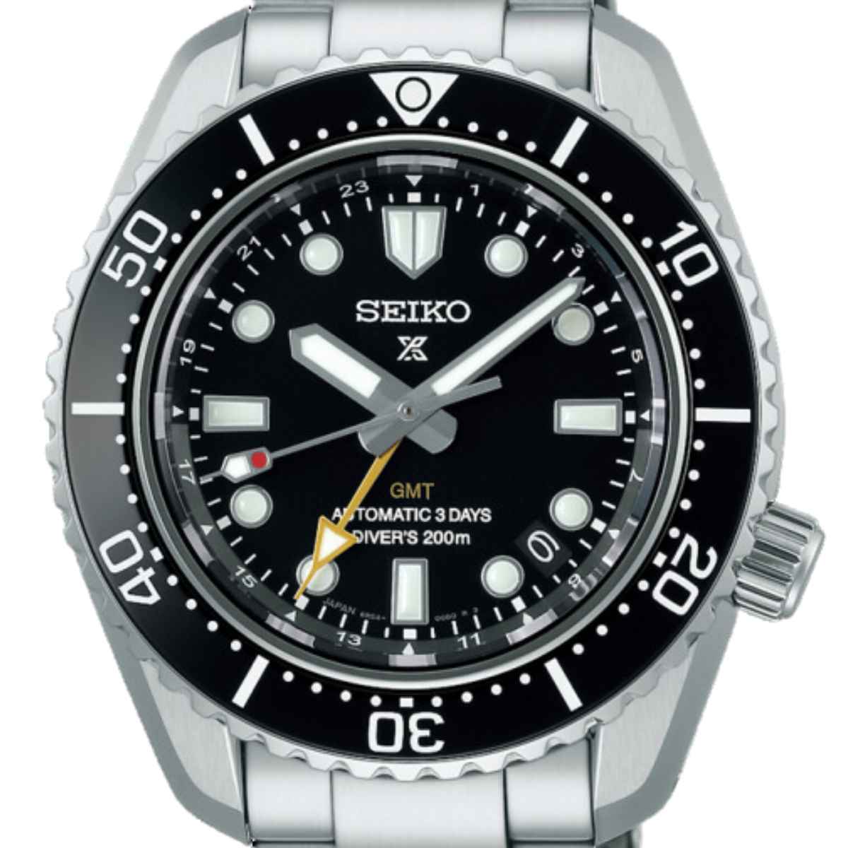 Seiko Prospex GMT SBEJ011 Scuba Divers 200m Automatic Balck Dial Mens Watch