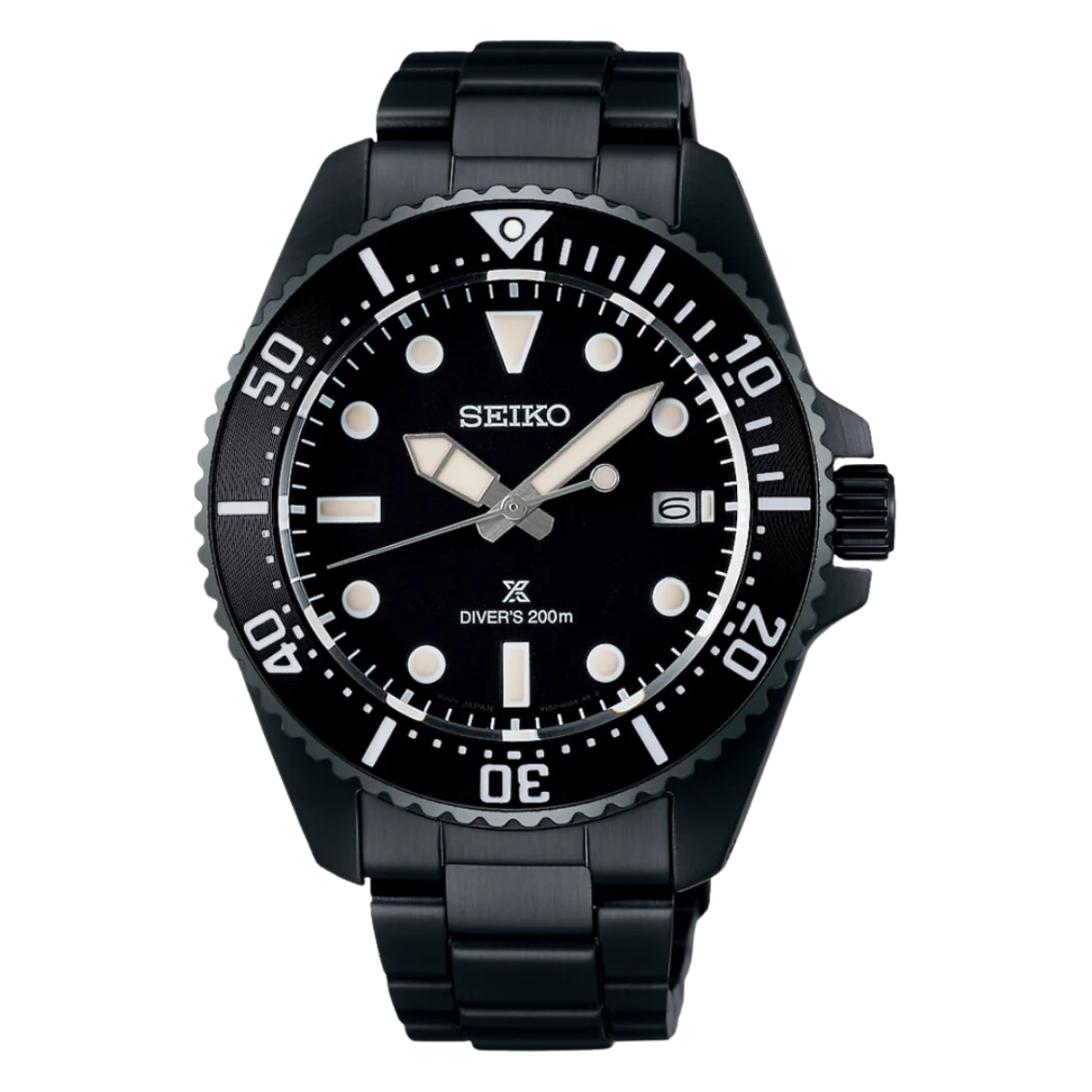 Seiko Prospex SNE599P1 SNE599P SNE599 Solar Powered Black Dial Diving Mens Watch