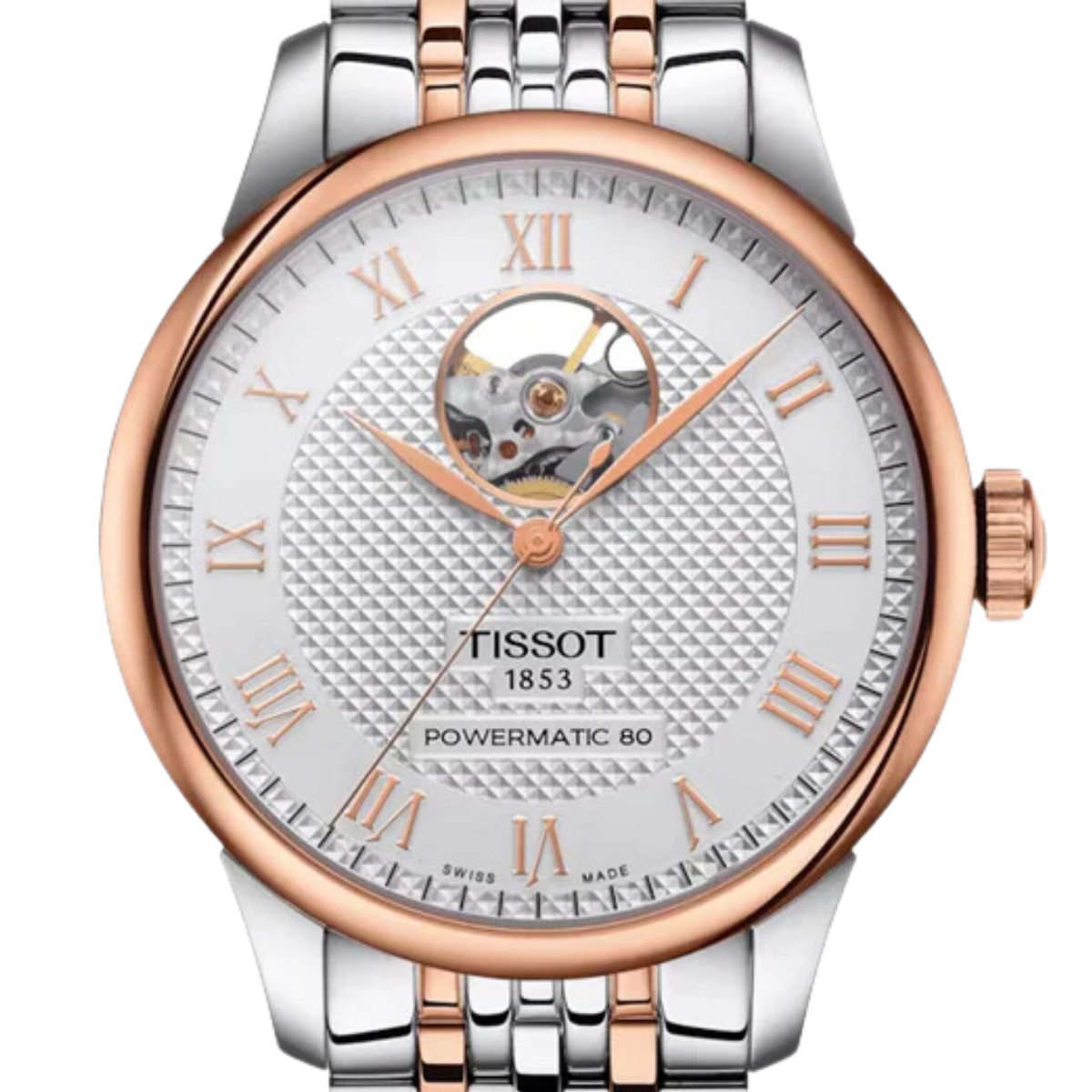 Tissot Le Locle T006.407.22.033.02 T0064072203302 Powermatic 80 Classic Open Heart Dress Watch