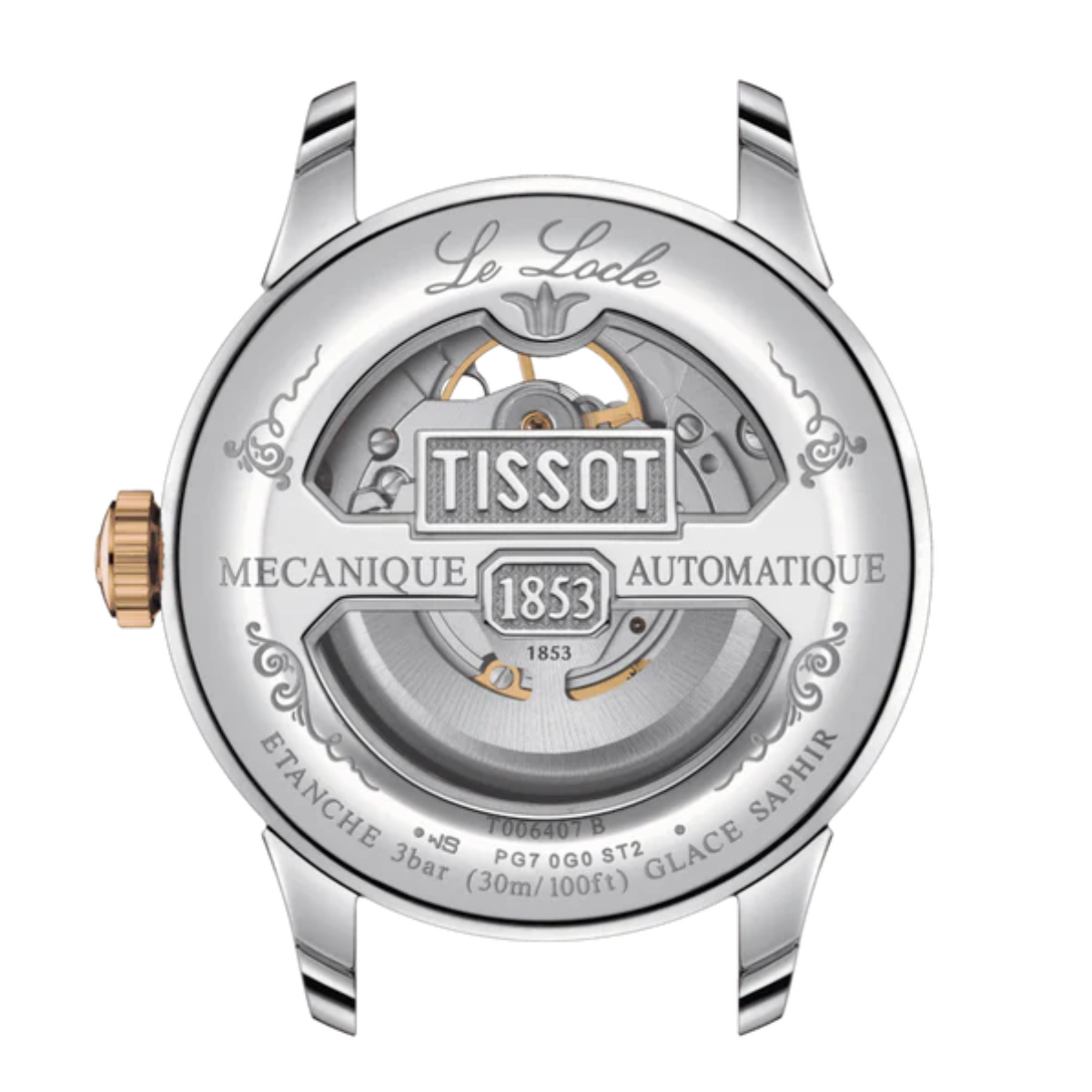 Tissot Le Locle T006.407.22.033.02 T0064072203302 Powermatic 80 Classic Open Heart Dress Watch