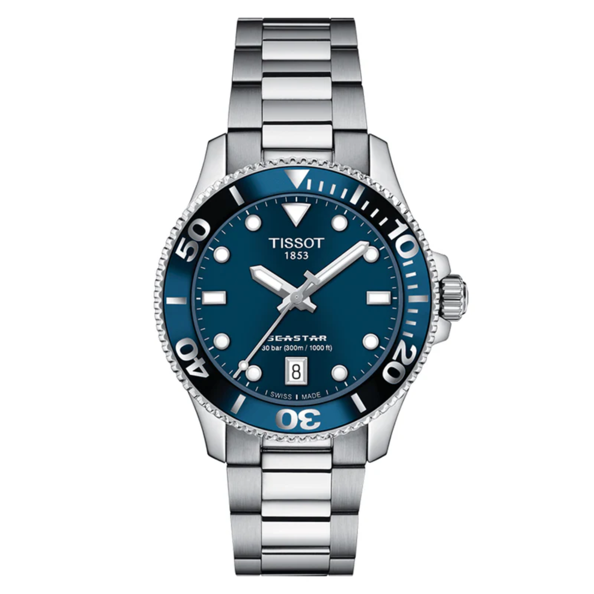Tissot Seastar 1000 36MM T120.210.11.041.00 T1202101104100 Quartz Sports Blue Dial Watch