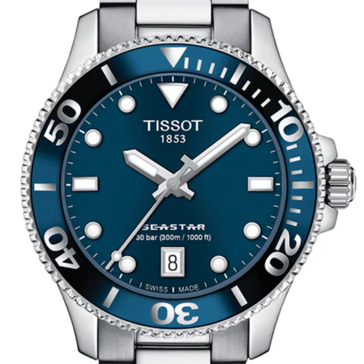 Tissot Seastar 1000 36MM T120.210.11.041.00 T1202101104100 Quartz Sports Blue Dial Watch