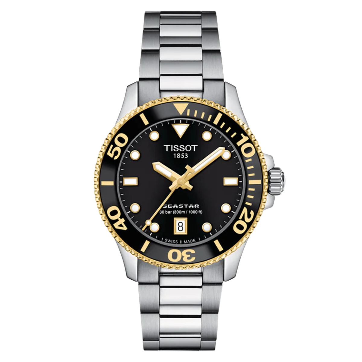 Tissot Seastar 1000 T1202102105100 T120.210.21.051.00 Quartz Sports Black Dial Watch