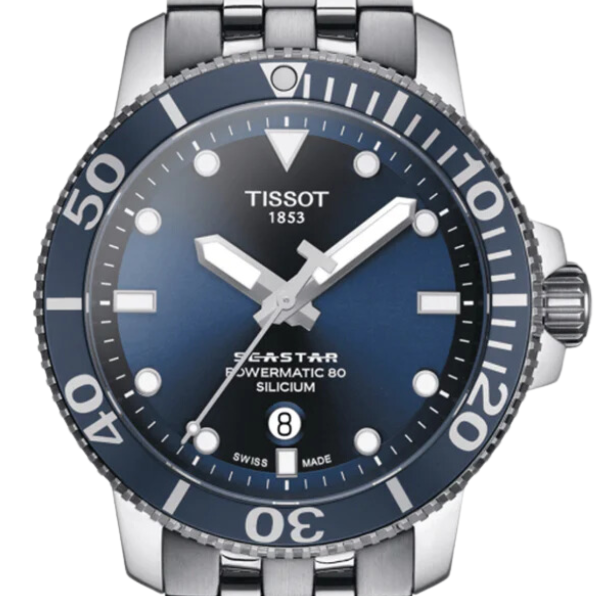 Tissot 1853 Seastar 1000 T120.407.11.041.01 T1204071104101 Powermatic 80 Silicium Watch - Skywatches