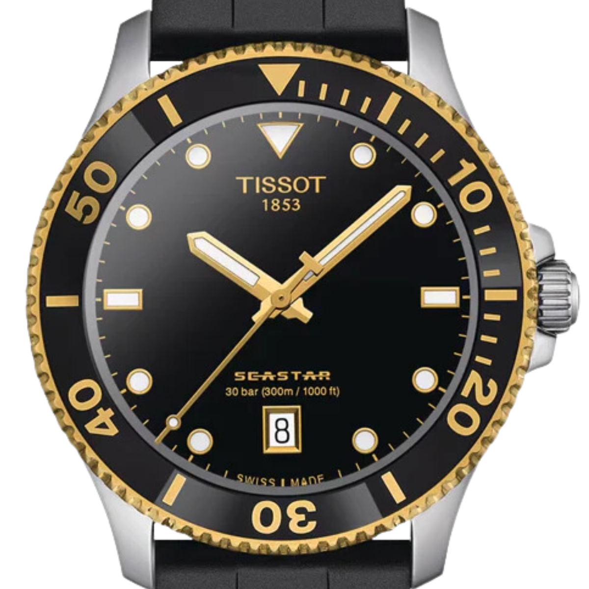 Tissot Seastar 1000 40MM T120.410.27.051.00 T1204102705100 Quartz Black Dial Watch