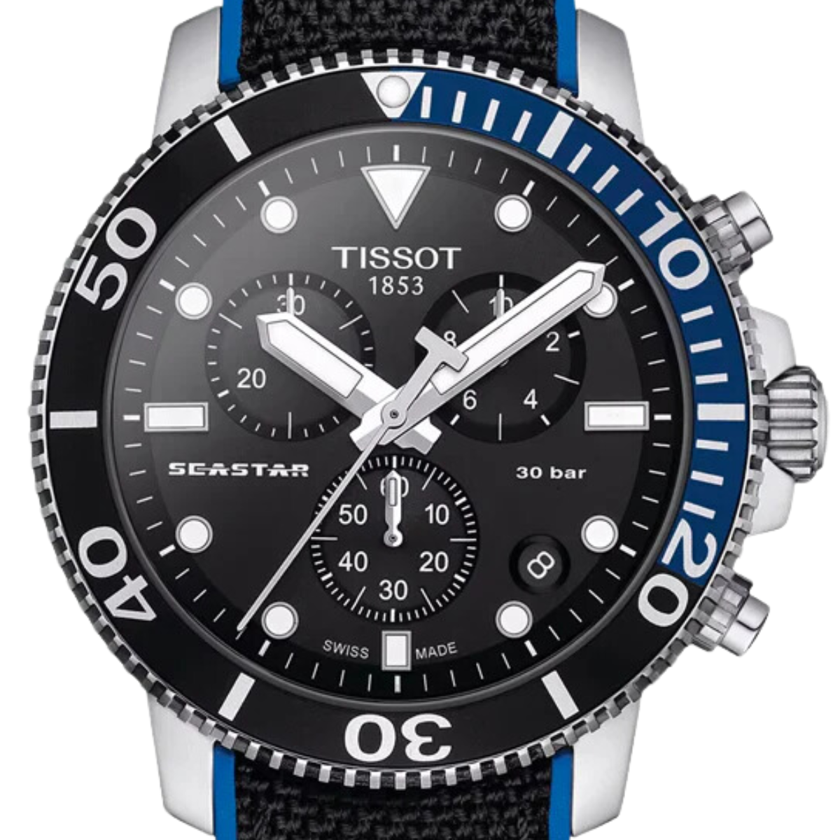 Tissot Seastar 1000 Chronograph T120.417.17.051.03 T1204171705103 Quartz Black Dial Watch