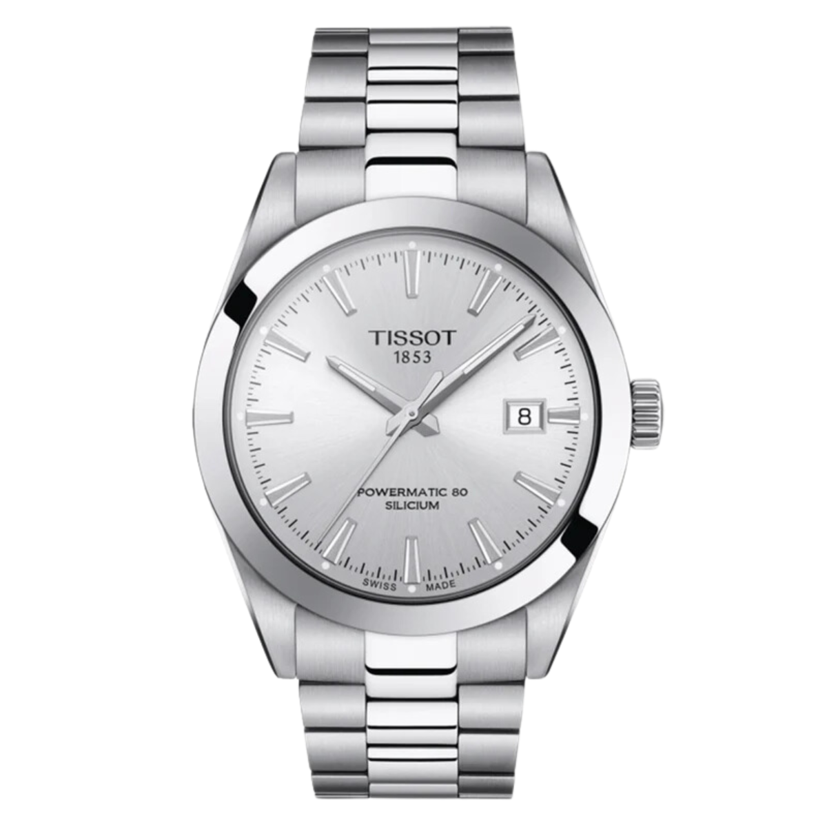 Tissot Gentleman T127.407.11.031.00 T1274071103100 Powermatic 80 Classic Silicium Mens Watch