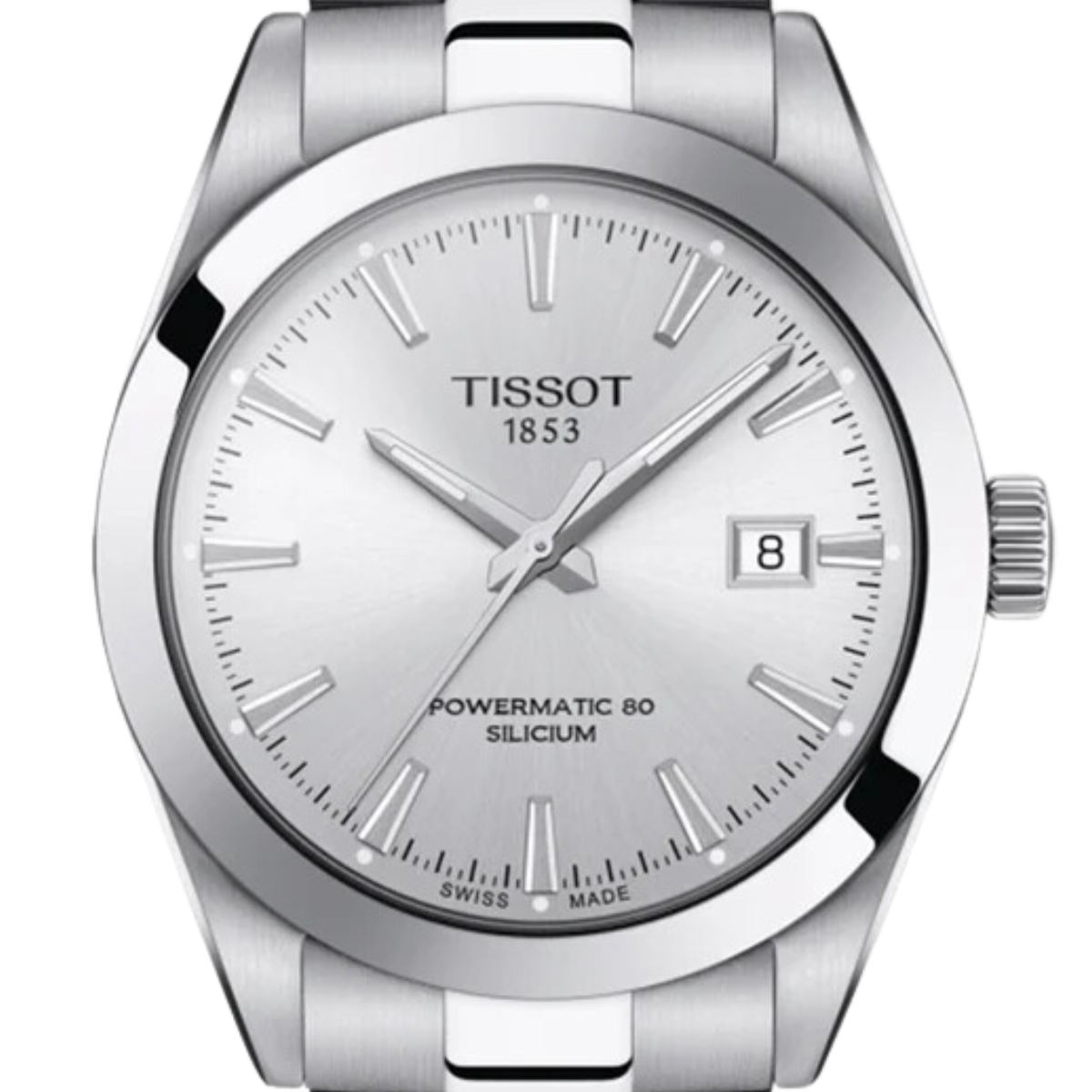 Tissot Gentleman T127.407.11.031.00 T1274071103100 Powermatic 80 Classic Silicium Mens Watch