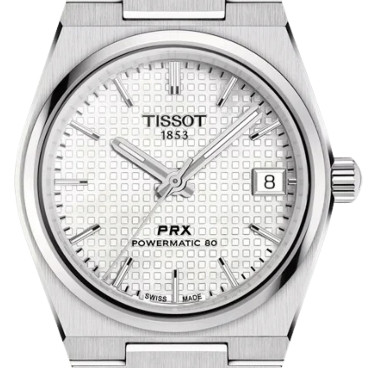Tissot PRX Automatic Unisex T137.207.11.111.00 T1372071111100 White MOP Dial Watch - Skywatches