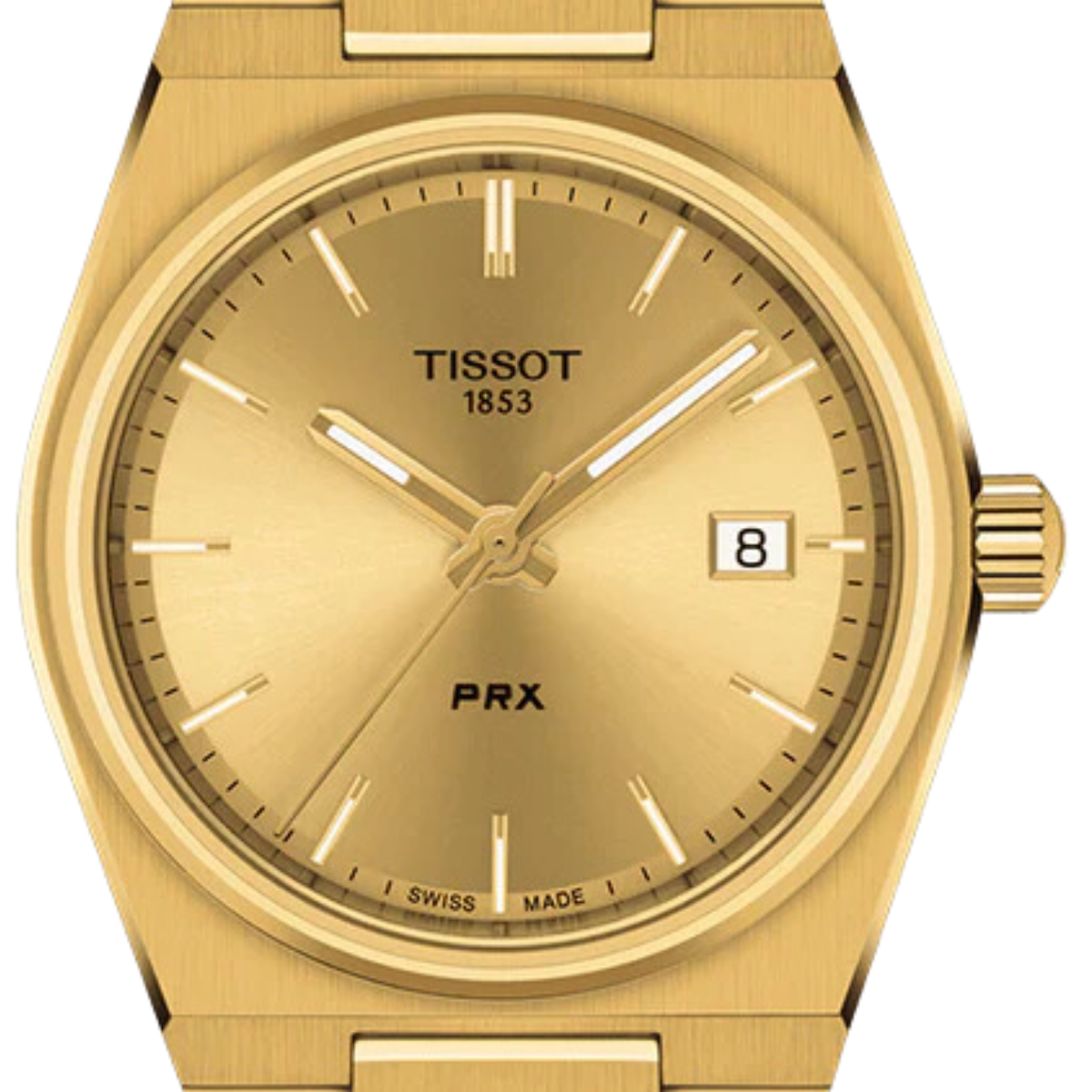 Tissot PRX Quartz T137.210.33.021.00 T1372103302100 Champagne Dial Dress Mens Watch - Skywatches