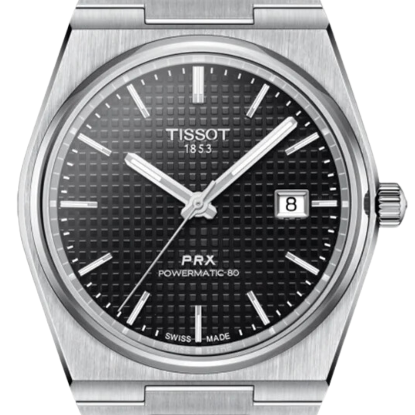 Tissot 1853 PRX Powermatic 80 T137.407.11.051.00 T1374071105100 Black Dial Watch - Skywatches