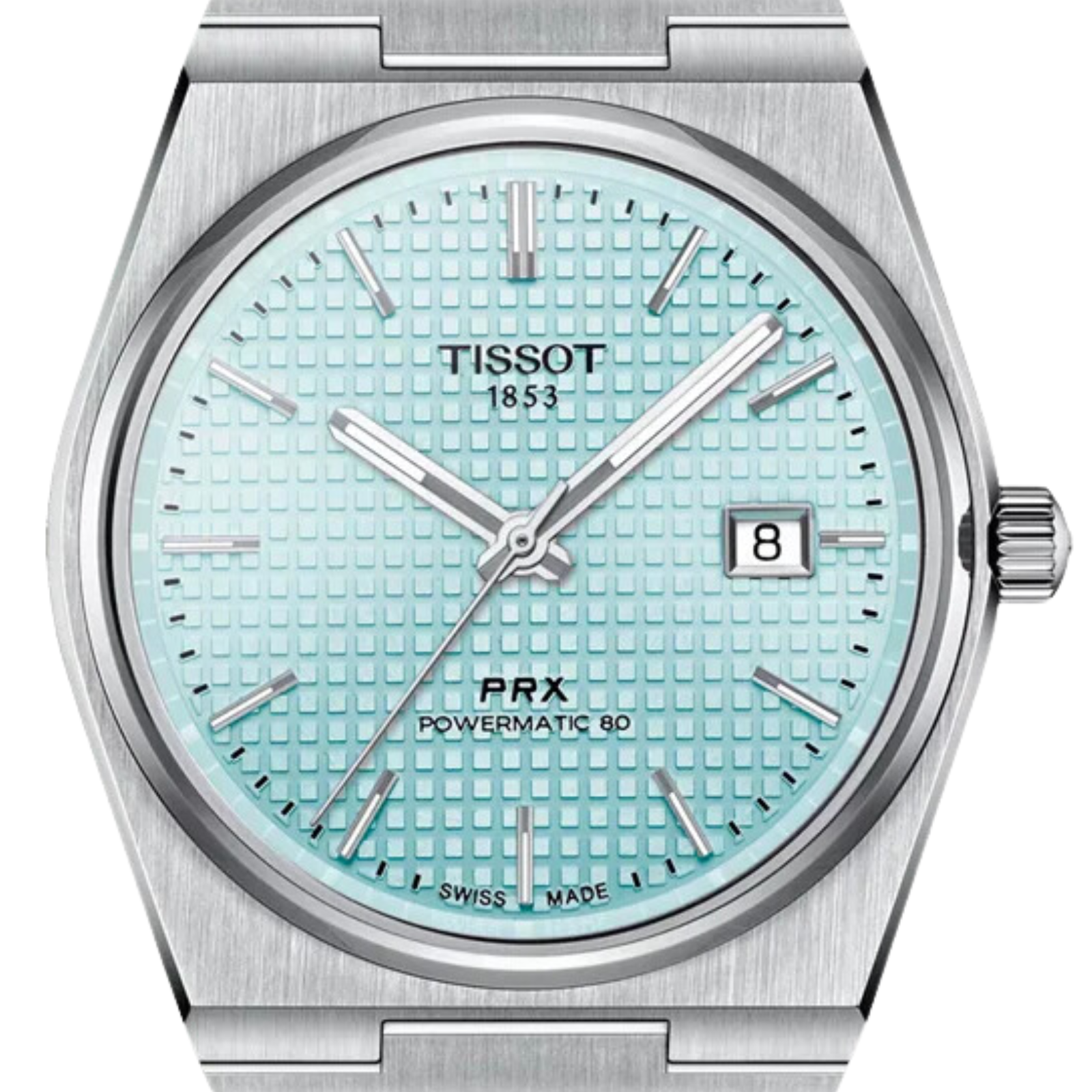 Tissot 1853 PRX Powermatic 80 T1374071135100 T137.407.11.351.00 Ice Blue Dial Dress Watch - Skywatches
