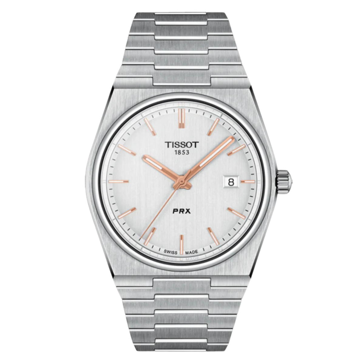 Tissot 1853 PRX Quartz T137.410.11.031.00 T1374101103100 Silver Dial Dress Watch - Skywatches