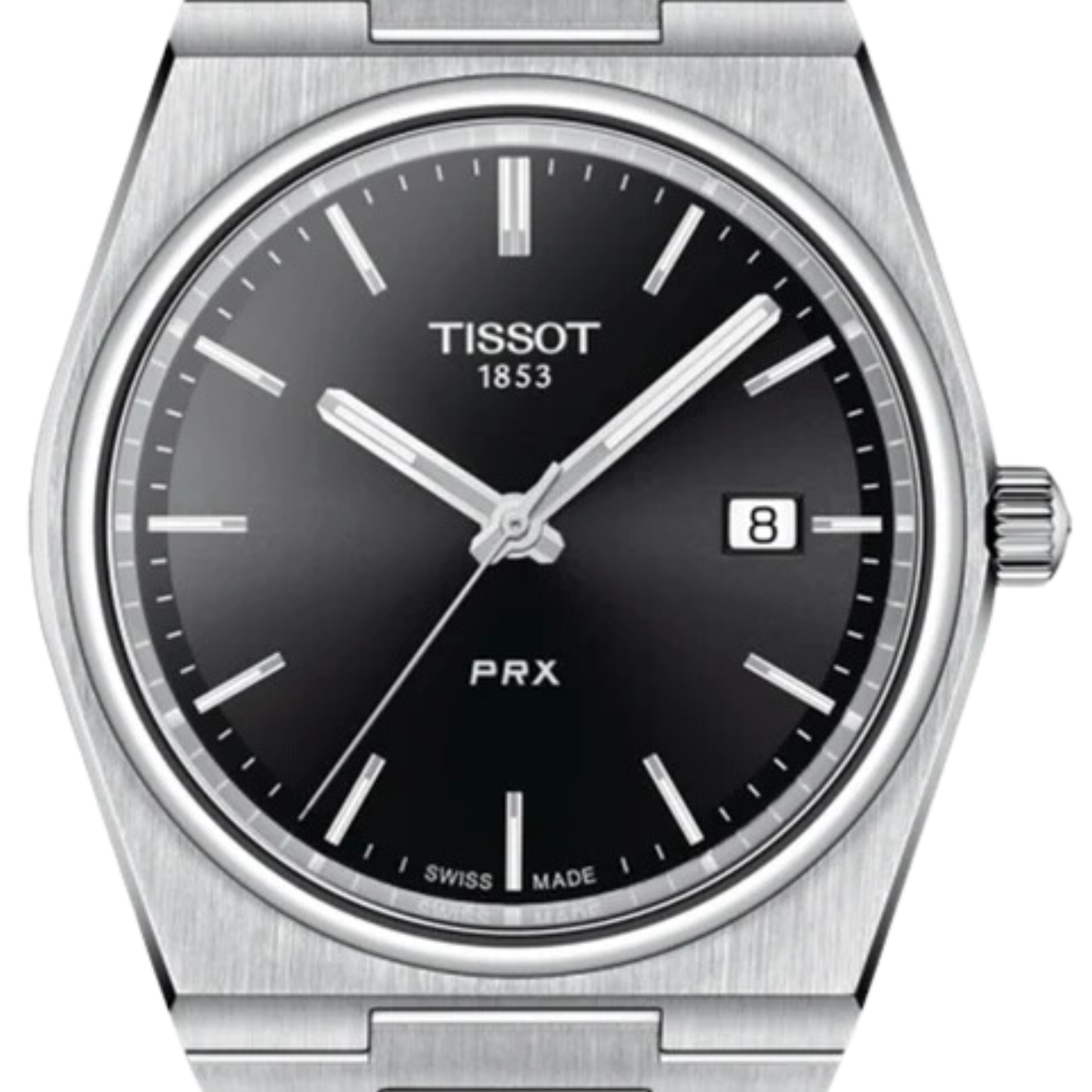 Tissot 1853 PRX Quartz T1374101105100 T137.410.11.051.00 Black Dial Dress Watch - Skywatches