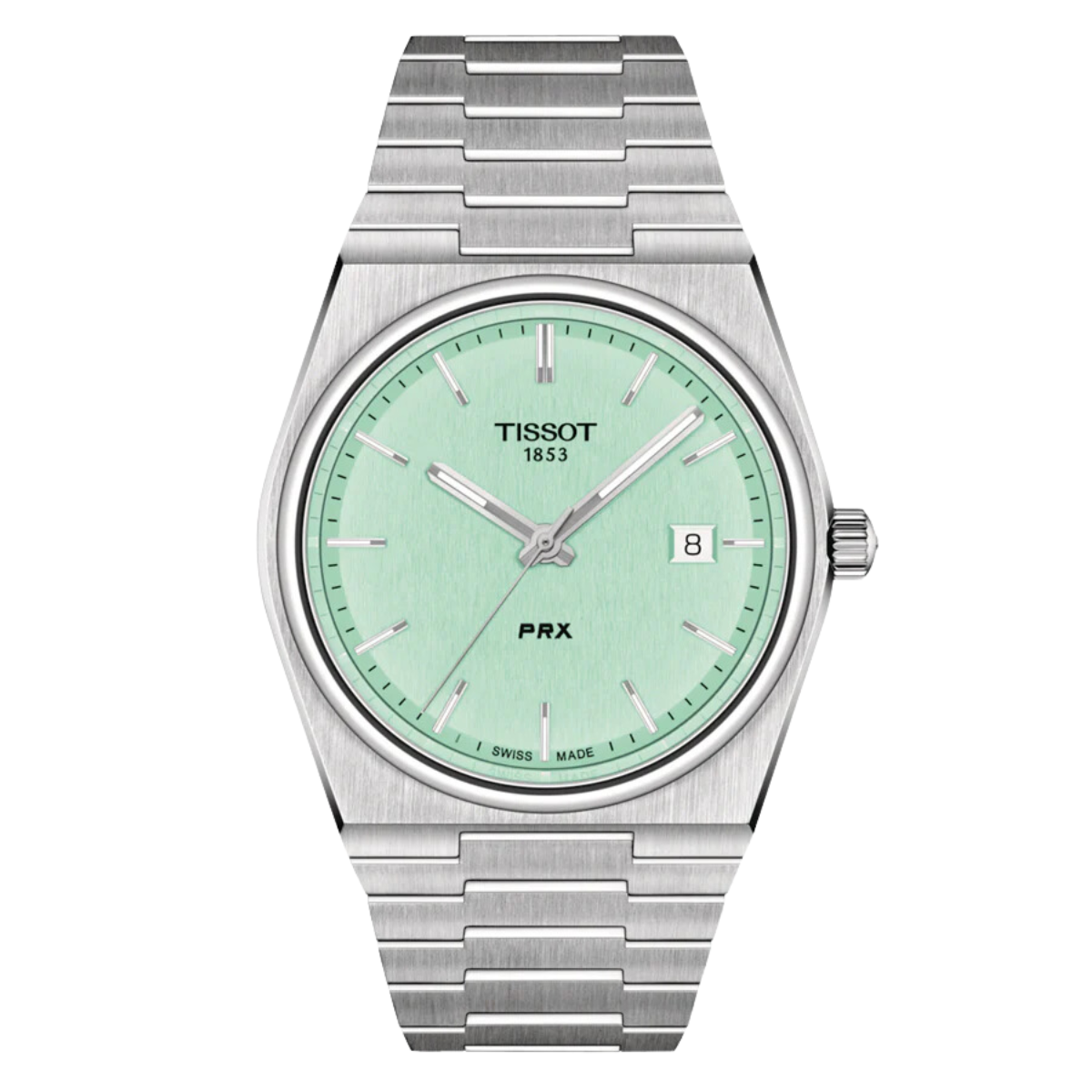 Tissot PRX Quartz T137.410.11.091.01 T1374101109101 Light Green Dress Watch - Skywatches