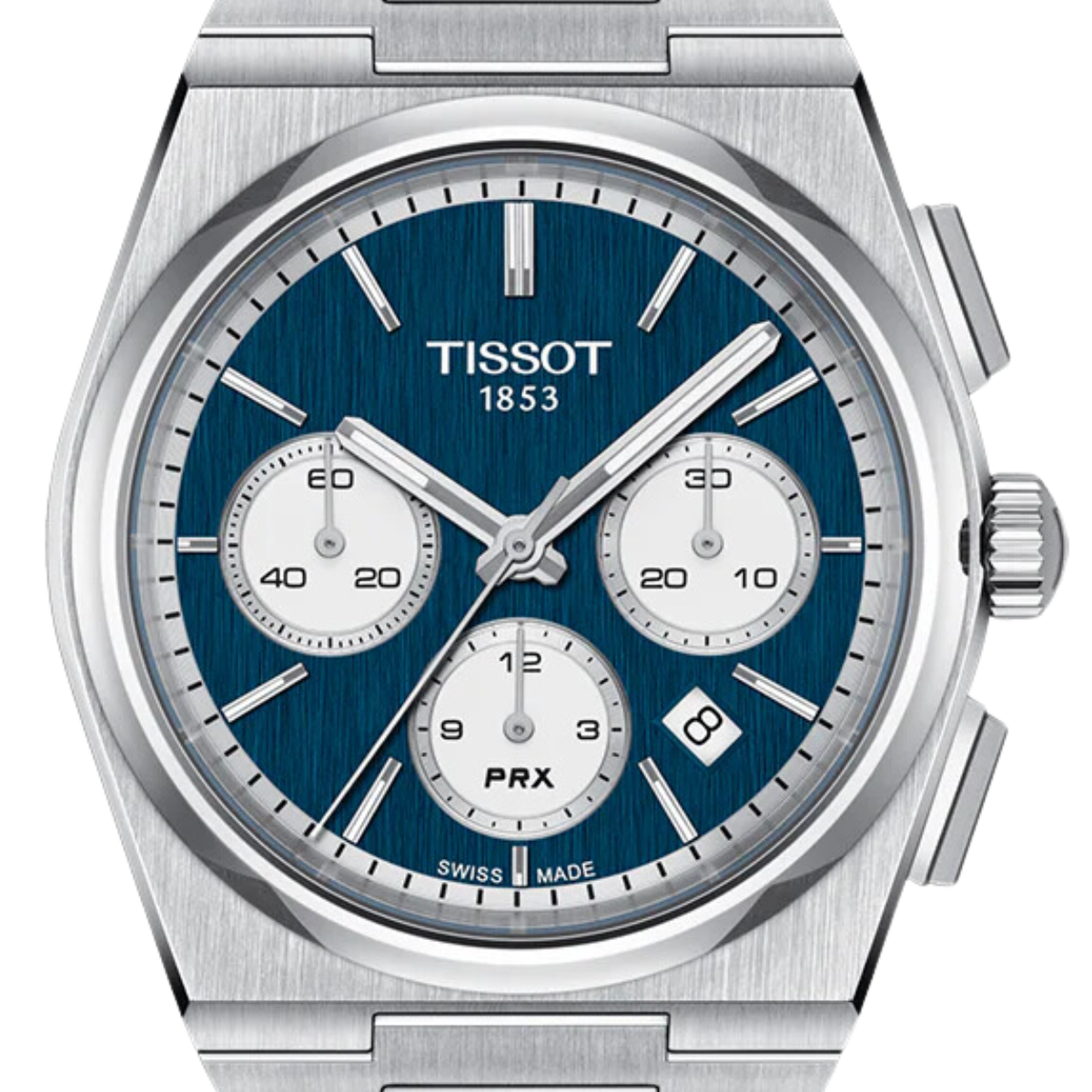 Tissot 1853 PRX T137.427.11.041.00 T1374271104100 Chronograph Automatic Blue Dial Watch - Skywatches