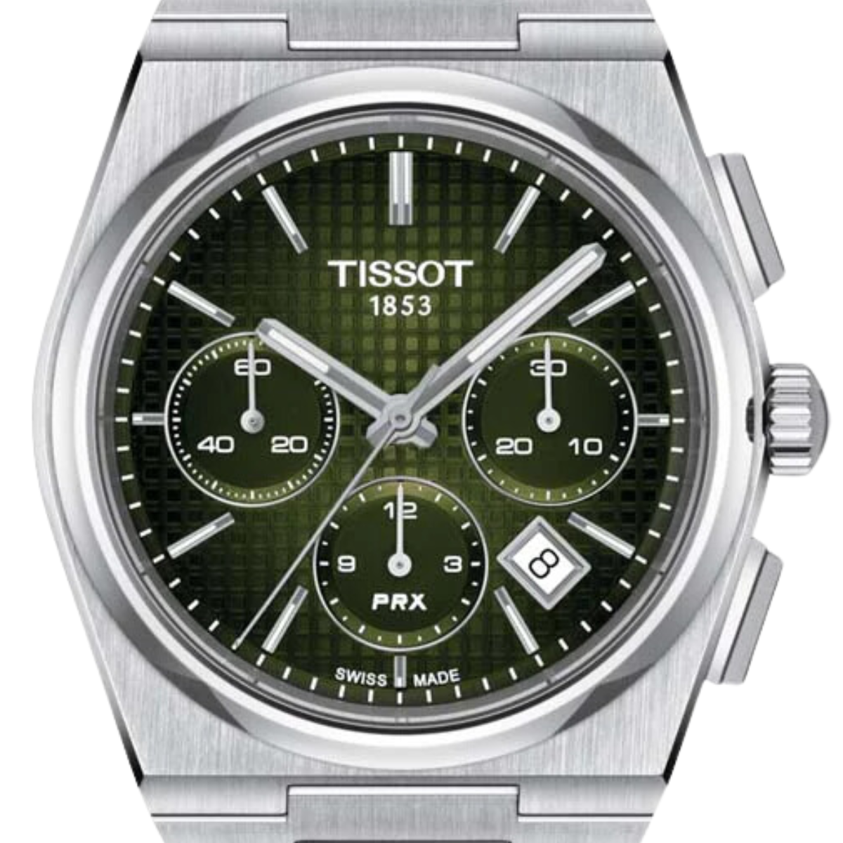 Tissot 1853 PRX T137.427.11.091.00 T1374271109100 Chronograph Automatic Green Dial Watch - Skywatches
