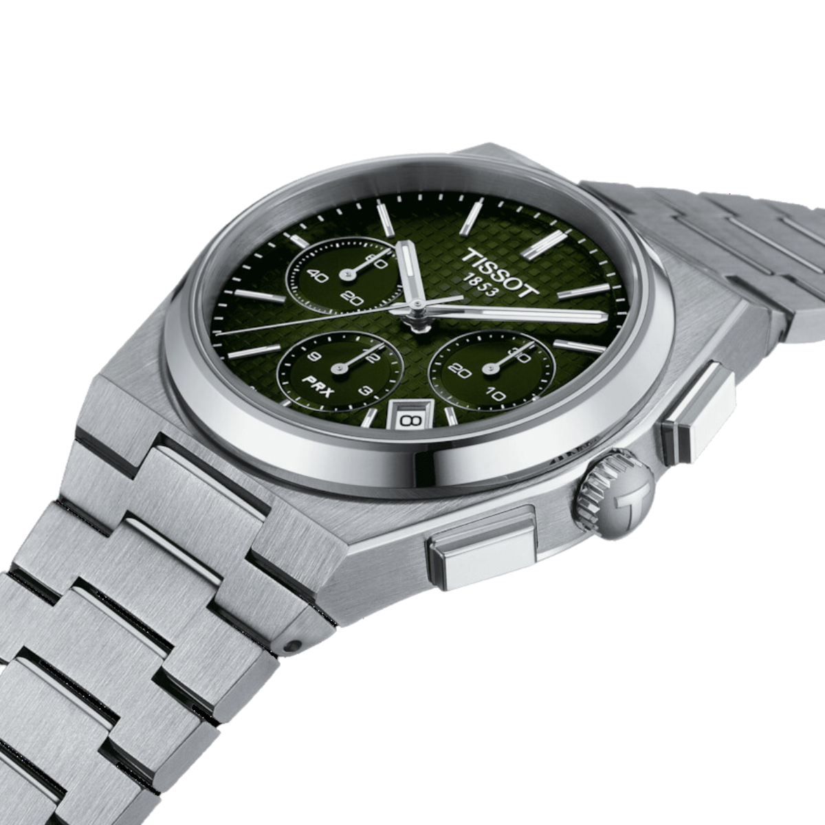 Tissot 1853 PRX T137.427.11.091.00 T1374271109100 Chronograph Automatic Green Dial Watch - Skywatches